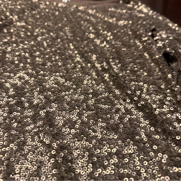 J.crew The original small sequin antique gold long sleeve from size med - Picture 4 of 6